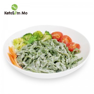 Shirataki fettuccine noodles ແຄລໍລີ່ຕ່ໍາ konjac spinach fettuccine |Ketoslim Mo
