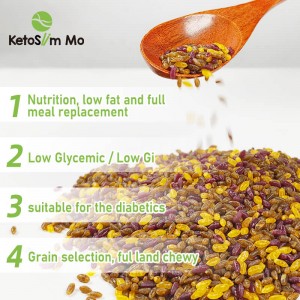Keto Tilu-Warna Kering Konjac Rice Low Glycemic Index