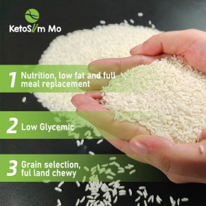 Előfőzött, magas rosttartalmú konjac rizs ömlesztett |Ketoslim Mo