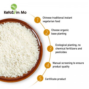 Precooked High Fiber Konjac Rice Bulk |Ketoslim Mo