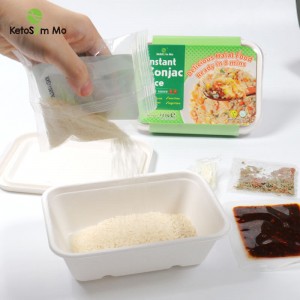 Instantní konjacová rýže připravená k snězení