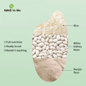 White Kidney Bean Konjac Rice Slàn-reic