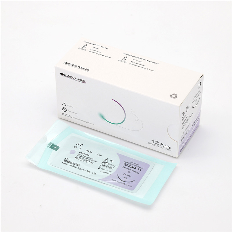 Sterile Multifilament Absoroable Polycolid Acid Sutures With or Without Needle WEGO-PGA 03