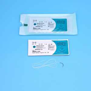 Sterilas neabsorūcīgas politetrafluoretilēna šuves ar vai bez adatas Wego-PTFE