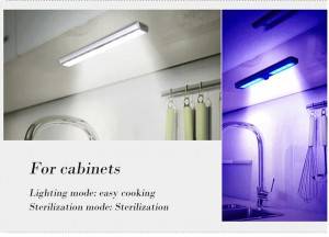 LED UV Under Cabinet Light USB Charging PIR Motion Sensor Lamp lighting for Cupboard Closet Sterilizer Kill Dust Mite Eliminator