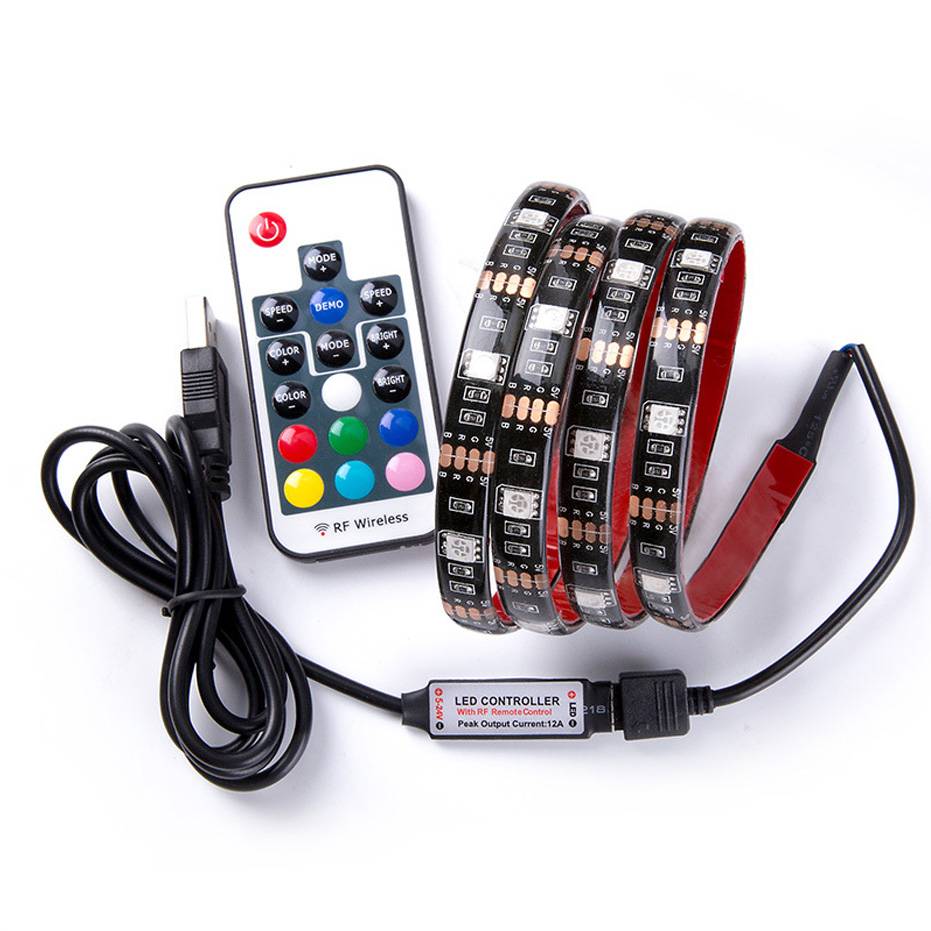 USB LED Strip Light SMD 5050 RGB Colorful DC5V Flexible LED Light Tape Ribbon Bluetooth Waterproof TV Background Lighting Featured Image