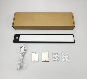 Ultra-thin USB Rechargeable Uniform Lighting PIR Motion Sensor LED Under Cabinet Light night light