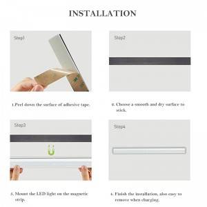 20LEDS Under Cabinet Light PIR Motion Sensor Lamp USB led sensor light for Wardrobe Cupboard Closet Kitchen night light
