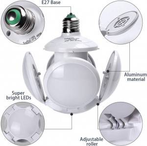 Super Bright Lighting 40W Football UFO Lamp E27 AC 85V-265V Bubble Ball Bulb Foldable Led Bulb Replace 360W Halogen Light