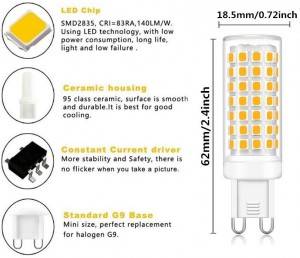 G9 LED Lamp AC220V 110V No Flicker LED Bulb 2835SMD 6W 690LM Super Bright Chandelier Light Replace 70W Halogen Lamp