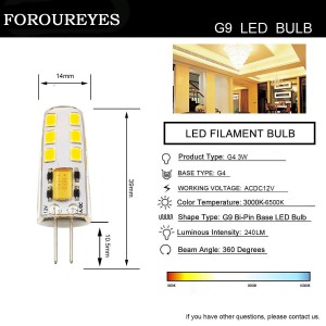 12V LED lamp G4 Bulb 3W SMD2835 lamp 360 Beam Angle Bulb warranty super bright Replace 25W Halogen Chandelier Light
