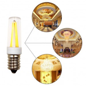 E12 LED Lamp 220V 110V E14 Fridge Light Bulb Filament COB lamparas For Chandelier replace 30W 40W Halogen Light