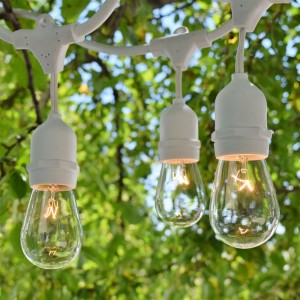 Outdoor LED Commercial String Light with Vintage Edison S14 LED Bulbs for Holiday Garden Patio Christmas Use