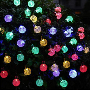 crystal ball solar Christmas string Lights for Tree Room Indoor Garden Patio Party Decoration lighting