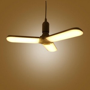 45W E27 LED Bulb SMD2835 228leds Super Bright Foldable Fan Blade Angle Adjustable Led Lamp