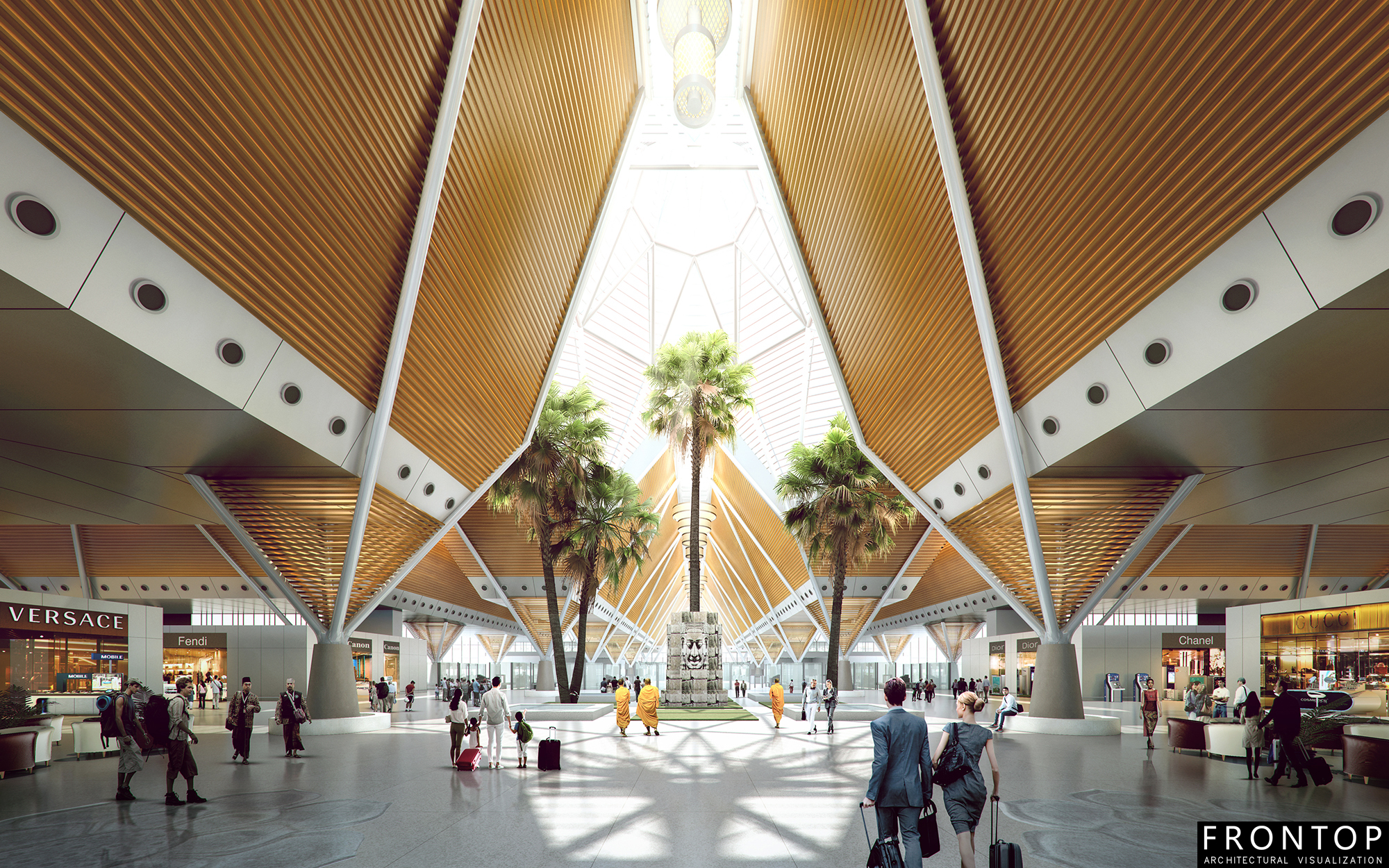 Professional China 3d Perspective Rendering - Wuge Airport – Frontop