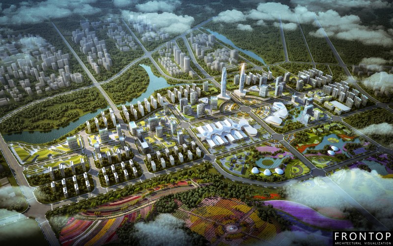 China Factory for China 3d Rendering Company - Wenchang Portal Square – Frontop