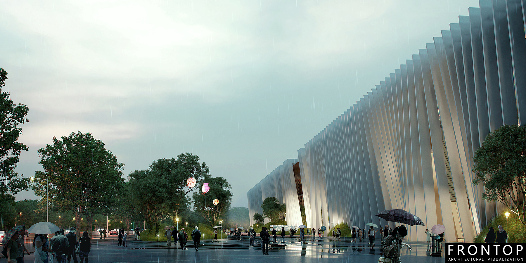 Online Exporter Archietcture Rendering - Chenggong District Cultural and Sports Center – Frontop