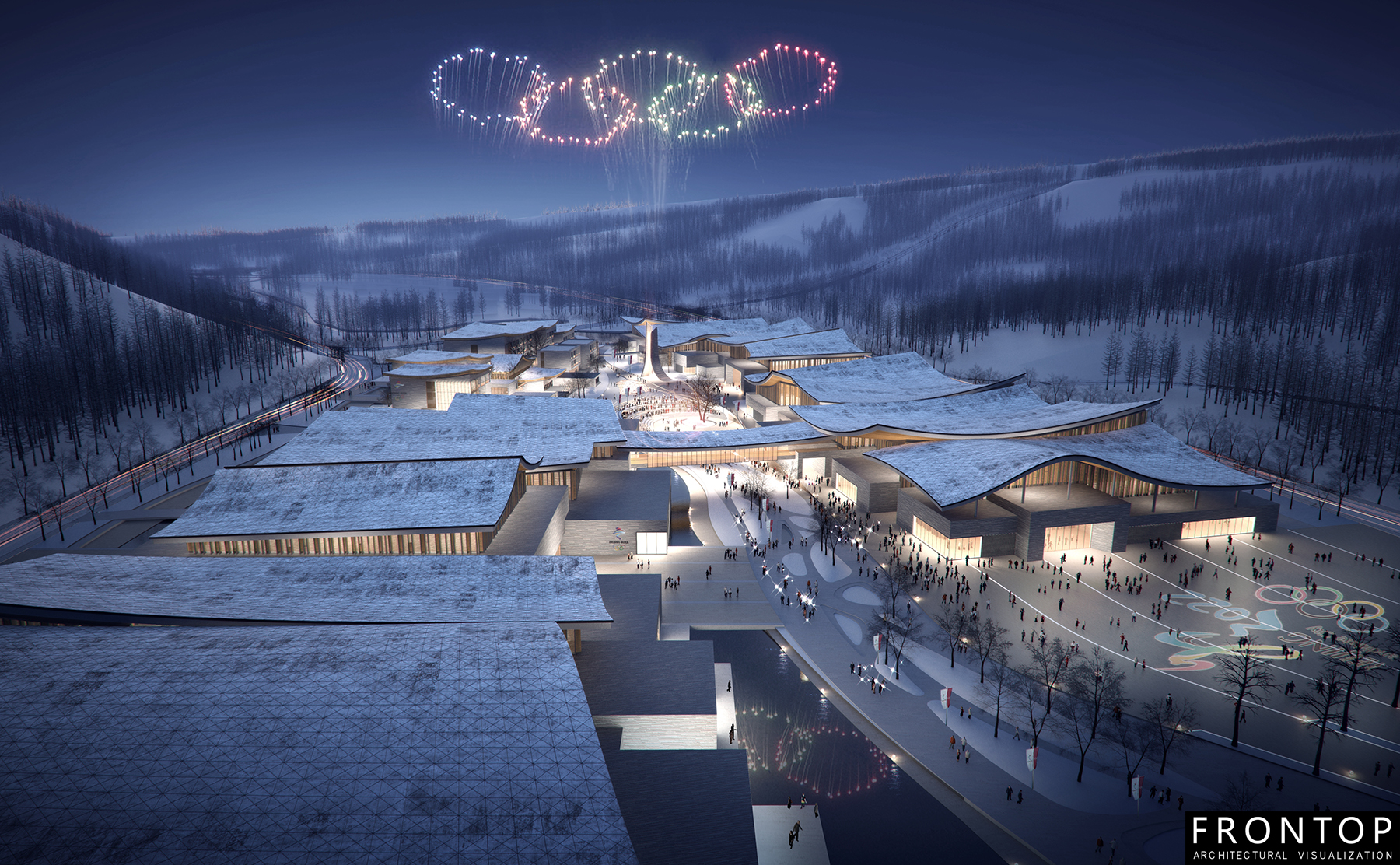 OEM Customized 3d Architectural Rendering Company - Winter Olympics Exhibition Center – Frontop