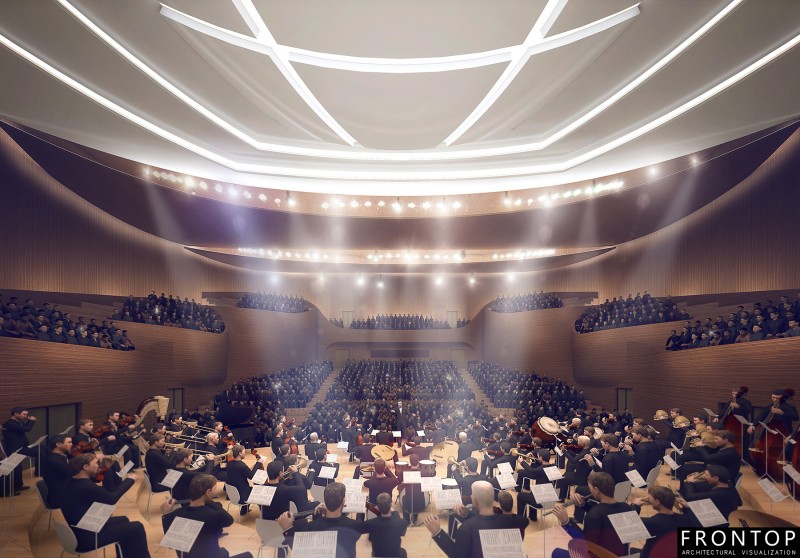 Low price for 3d Modeling And Rendering - Luoyang Grand Theatre and Hall of Fame – Frontop