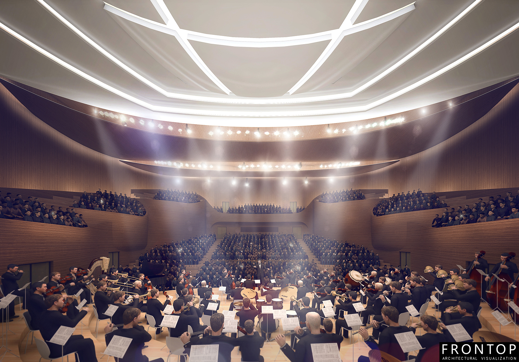factory Outlets for 3d Visualization 3d Rendering Interior And Exterior - Luoyang Grand Theatre and Hall of Fame – Frontop