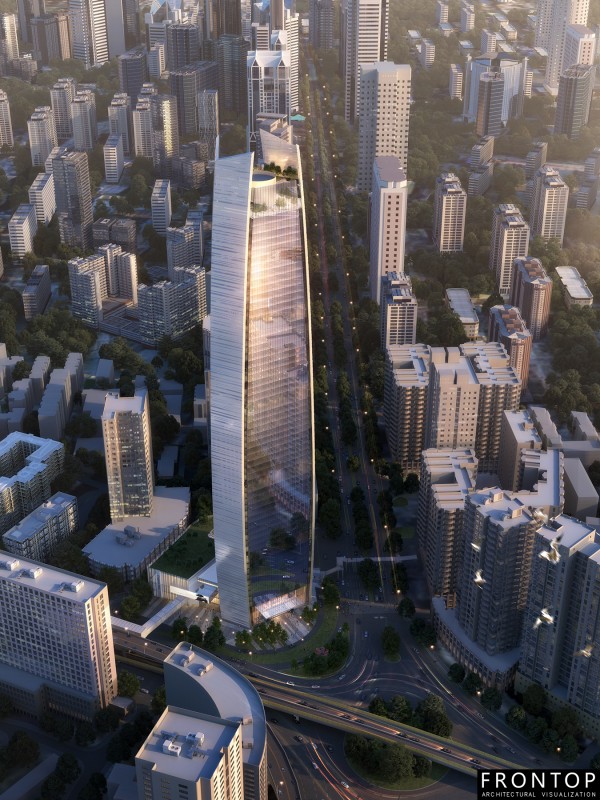100% Original Factory Landscape Architecture Rendering - Xiamen Financial Center – Frontop