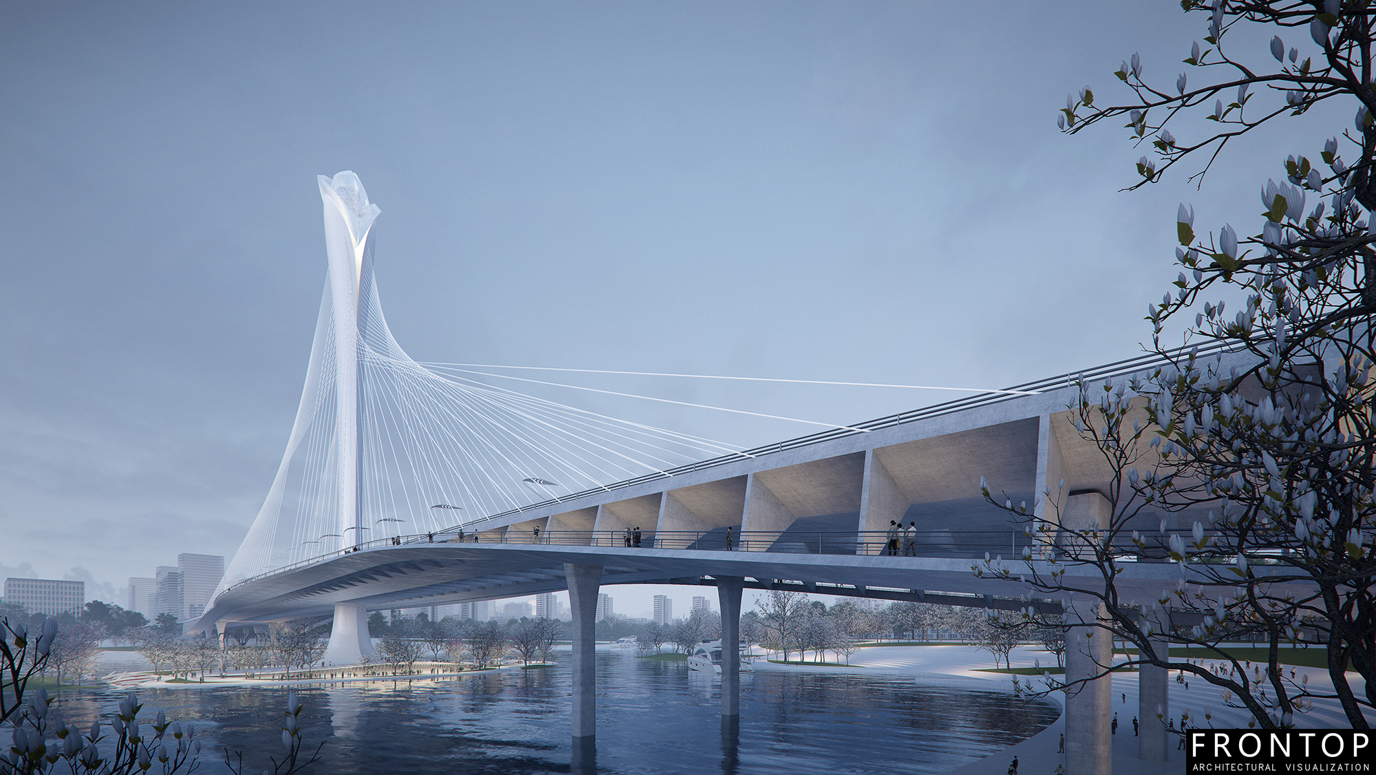 Low price for Still 3d Rendering - Binhai Bay Bridge – Frontop