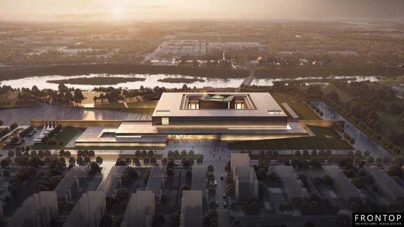 Well-designed Chinese Architectural Visualization Service - Yinxu Museum – Frontop
