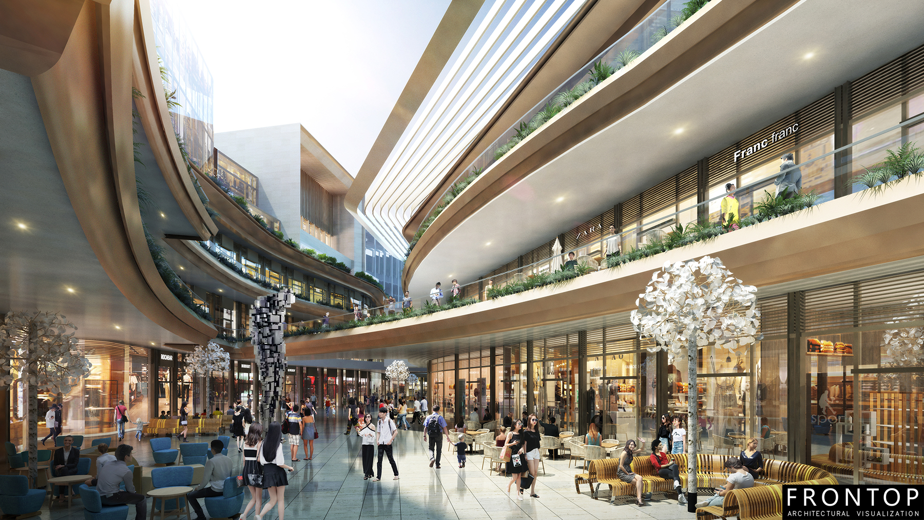 Factory For Lumion + Sketchup + Render + High + Quality - KUNMING SHOPPING MALL – Frontop