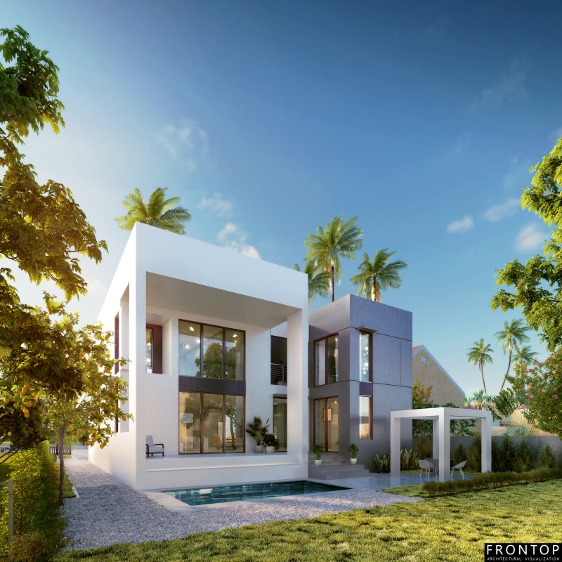 High reputation Architectural Visualization Company - Hirsch Residence – Frontop