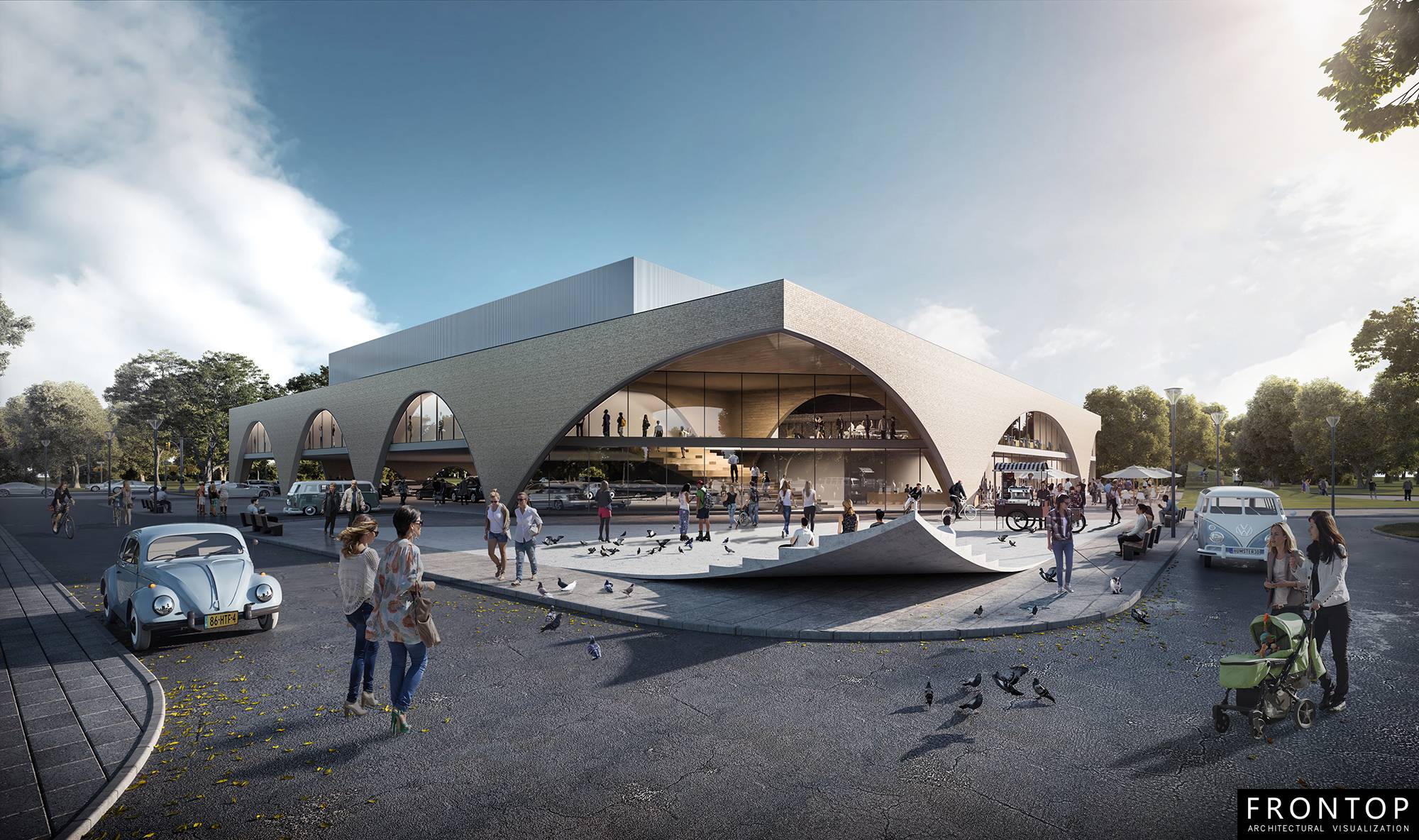 OEM Supply Photorealistic Still Image - Nijmegen Sports Centre – Frontop