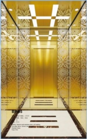 ascenseur de passager de bureau de cabine de décoration de luxe pour 6 personnes