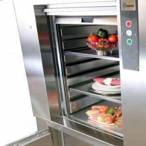 Mini Kitchen තට්ටු 2 ආහාර Dumbwaiter ලිෆ්ට් 50kg අවන්හල සඳහා