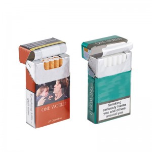 Customized wholesale cigarette boxes containing silver foil paper packaging (20 packs)