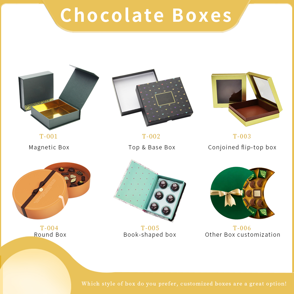 Commercio all'ingrosso di imballaggi personalizzati per scatole di cioccolatini
