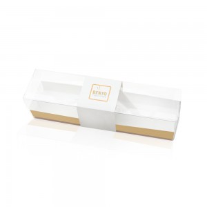 Caixa de papel para embalagem de macaron de casamento para presente personalizado