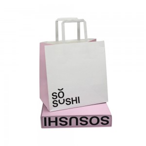 customize Luxury food color paper shopping gift bags with your own logo wholesale