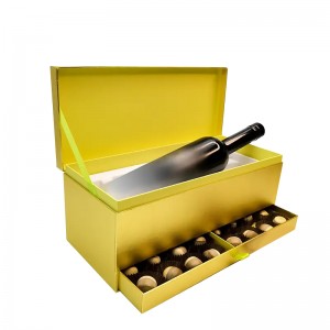 Прилагодена кутија за црвено вино со чоколадно пакување