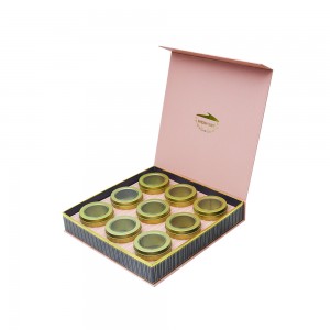 საბაჟო საუკეთესო თანამედროვე პერსონალიზებული ძვირადღირებული ჩაის კადი ჩაის სასაჩუქრე ქაღალდის ყუთი