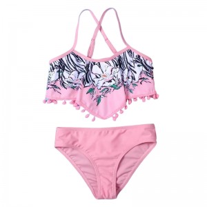 Girls’ printing design Bikini Swimsuit, Swimwear