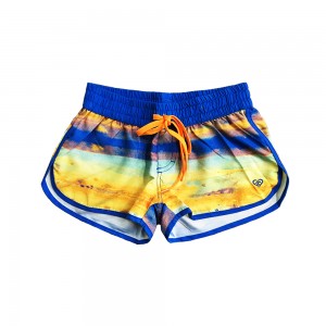 Ladies’ High Waistband Sublimation printing Board Shorts Beach Shorts