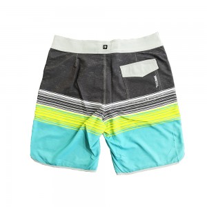 Men’s Stripes Printing Board Shorts Bathing Board Trunks Beach Shorts With back pockets