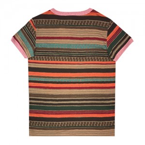 Fashion casual Stripes printing with round neck