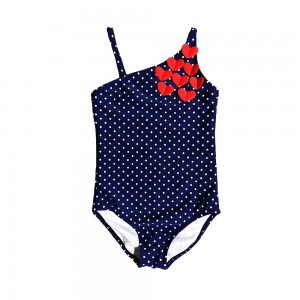 Dots printing design One piece Swimsuit Sport Bikini Swimwear for Girls
