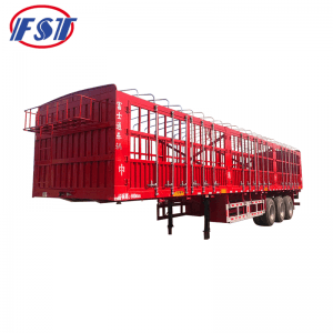 Low price for Axles – 40ft Flatbed Trailer - Semi trailer with long lock bar fence – Fushitong