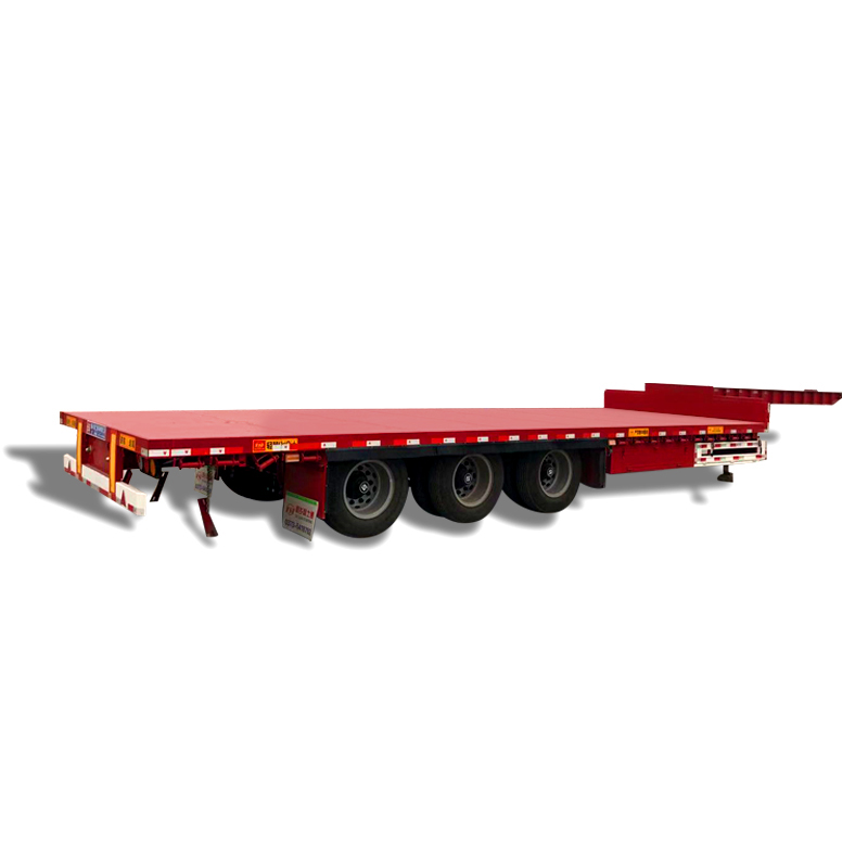 High definition 40 Feet Flatbed Trailer - Small goose neck low flat transportation semitrailer – Fushitong