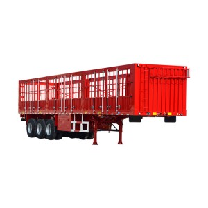 8 Year Exporter 12m Flatbed Truck Trailer - long lock bar type bin grid car – Fushitong
