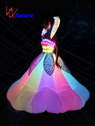 Super Lowest Price Neon Dresses Costume Glow In The Dark Led Inflatable Clothing For Women