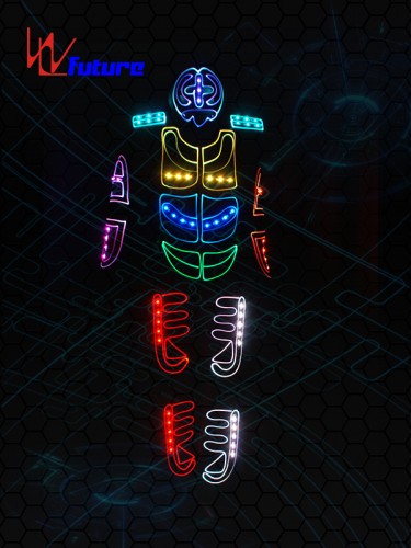 Best Price for 2023 Performance Wear LED Clothing Light Luminous Bar KTV LED Robot Suits Charging Stage Costume