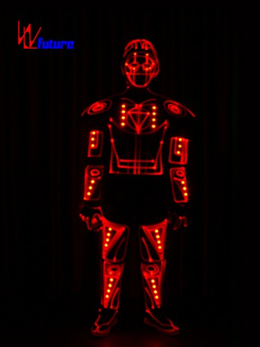 Future Luminous Fiber Optic Tron Dance Costume With Helmet WL-0104